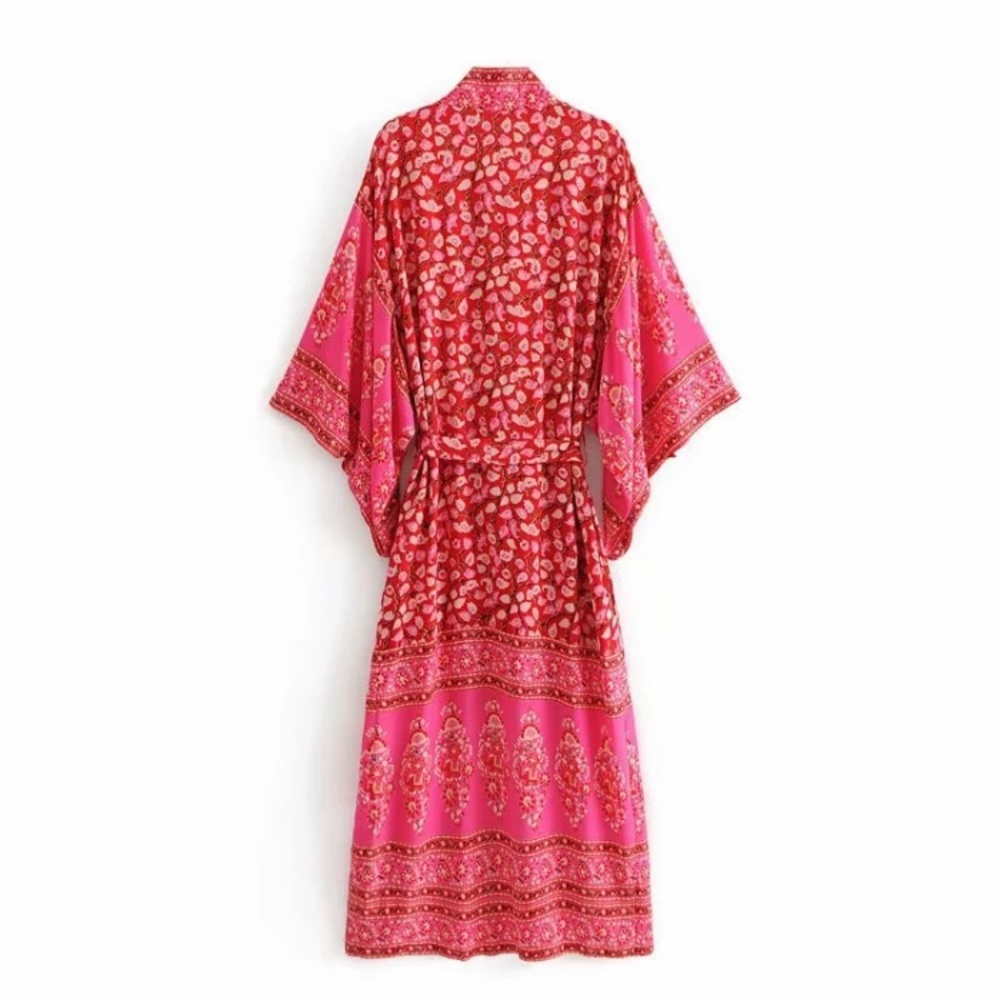 ONE LEFT! 5 ⭐️ DEL MAR Floral Pink Kimono - Picture 6 of 8